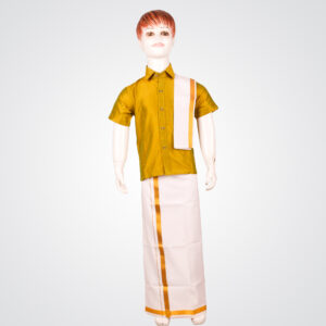 readymade cotton olive green dhoti