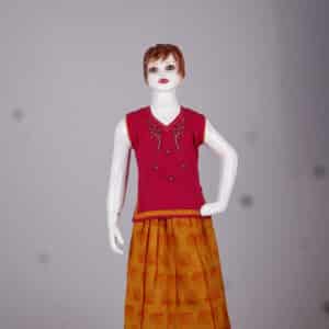 Saara Fashions Online - Pattu pavadai | Pattu Half Sarees | Traditional Kids Wear
