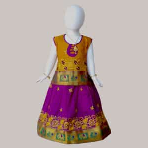 Saara Fashions Online - Pattu pavadai | Pattu Half Sarees | Traditional Kids Wear